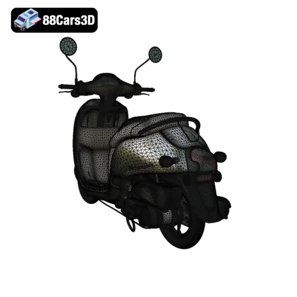 Honda Metropolitan 3D Model Classic Scooter for Rendering