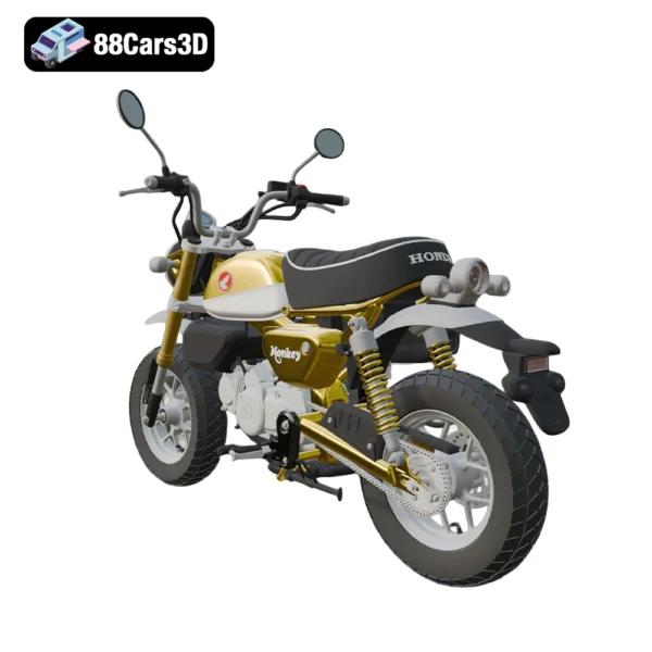 Honda Monkey 125 3D Model Retro Mini Bike for Rendering