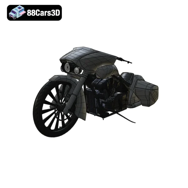 Honda Slammer Bagger Motorcycle 3D Model Custom Cruiser for Rendering