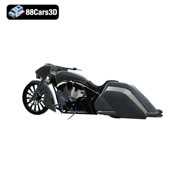 Honda Slammer Bagger Motorcycle 3D Model Custom Cruiser for Rendering