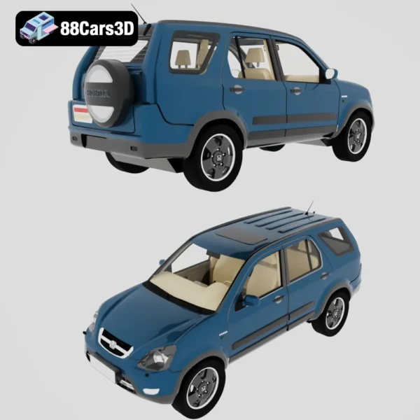Honda CR V 2002 3D Model  Compact SUV for Rendering