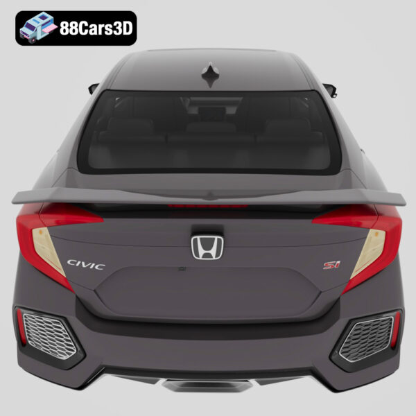 Honda_civic_si_sedan 2017-006 Honda Civic Si Sedan 2017 3D Model Turbo Sport Four Door