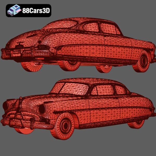 Hudson Hornet 1952 3D Model Streamliner NASCAR Legend