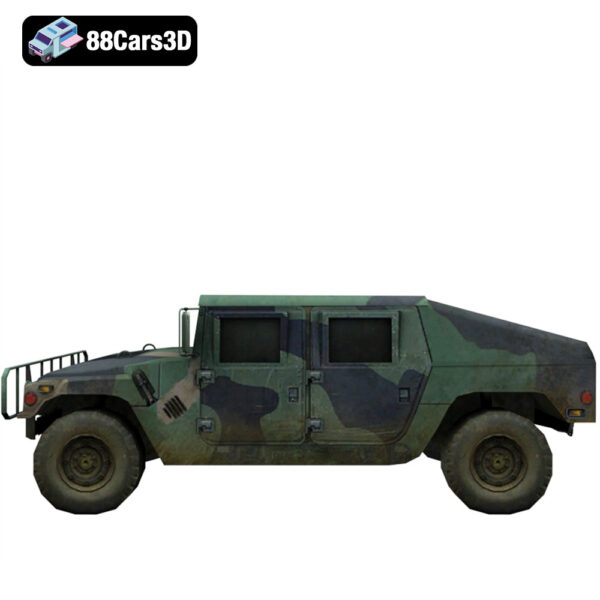 Humvee-002 Humvee 3D Model Tactical 4x4 Utility Vehicle