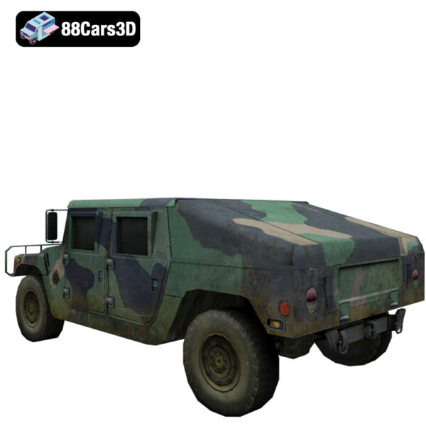 Humvee-003 Humvee 3D Model Tactical 4x4 Utility Vehicle