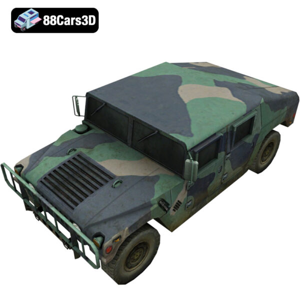 Humvee-004 Humvee 3D Model Tactical 4x4 Utility Vehicle