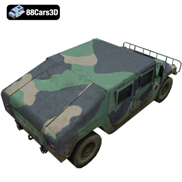 Humvee-005 Humvee 3D Model Tactical 4x4 Utility Vehicle