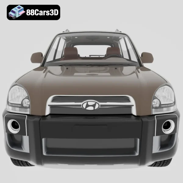 Hyundai Tucson 2005-007 Hyundai Tucson 2005 3D Model Compact Crossover SUV for Rendering