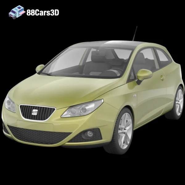 SEAT Ibiza 3D Model Compact Hatchback for Rendering Simulation & Game Use