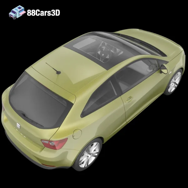 SEAT Ibiza 3D Model Compact Hatchback for Rendering Simulation & Game Use