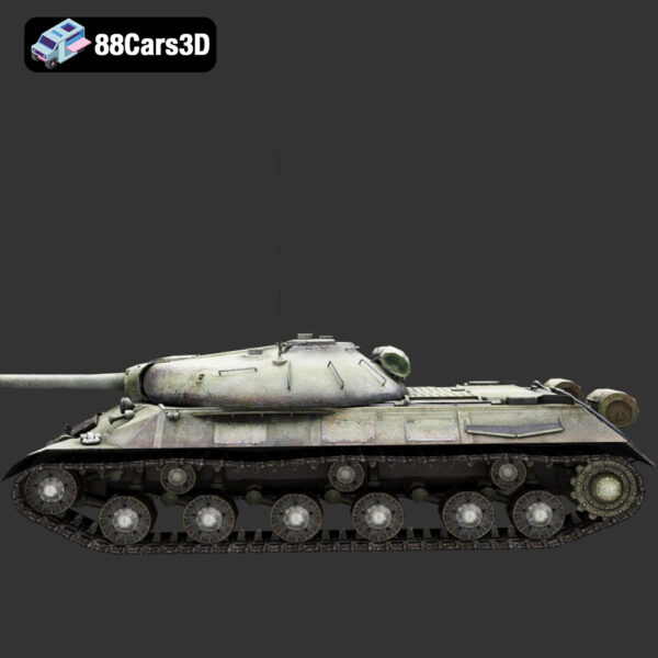 IS-3 (Iosif Stalin 3) heavy tank-002 IS 3 Iosif Stalin 3 Heavy Tank 3D Model Pike Nose Postwar Armor