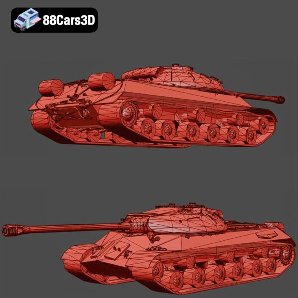 IS-3 (Iosif Stalin 3) heavy tank-007 IS 3 Iosif Stalin 3 Heavy Tank 3D Model Pike Nose Postwar Armor