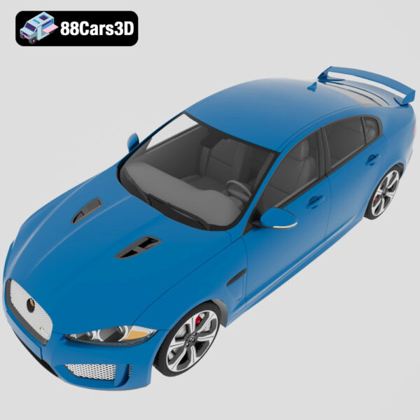 Jaguar XFR S 2014 3D Model Supercharged Performance Sedan