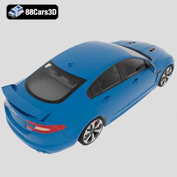 Jaguar XFR S 2014 3D Model Supercharged Performance Sedan