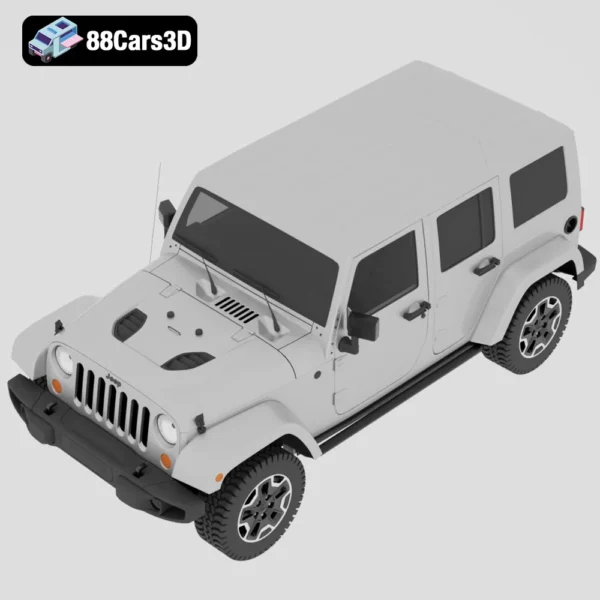 Jeep Wrangler Rubicon 2014 3D Model  Rugged Off Road SUV