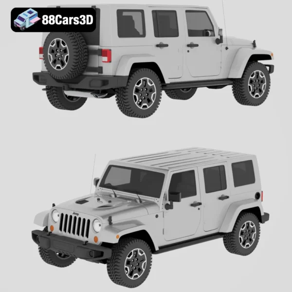 Jeep Wrangler Rubicon 2014 3D Model  Rugged Off Road SUV