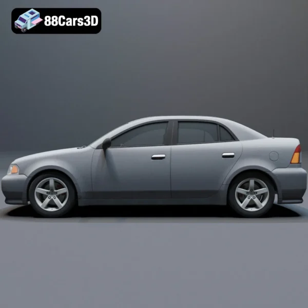 KB3D Sedan 3D Model  Modern Luxury Sedan