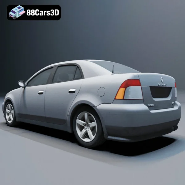 KB3D Sedan 3D Model  Modern Luxury Sedan