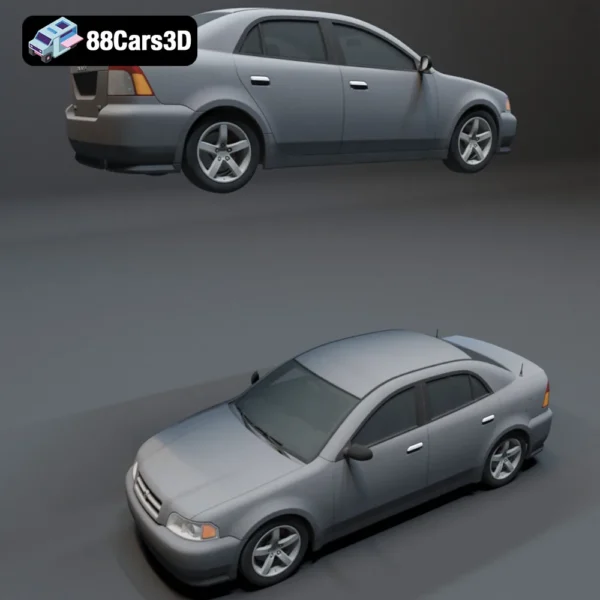 KB3D Sedan 3D Model  Modern Luxury Sedan