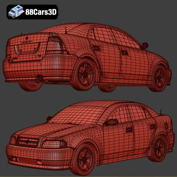 KB3D Sedan 3D Model  Modern Luxury Sedan