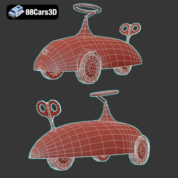 Konstantin B Retro-Style Toy Car 3D Model Classic Toy Vehicle