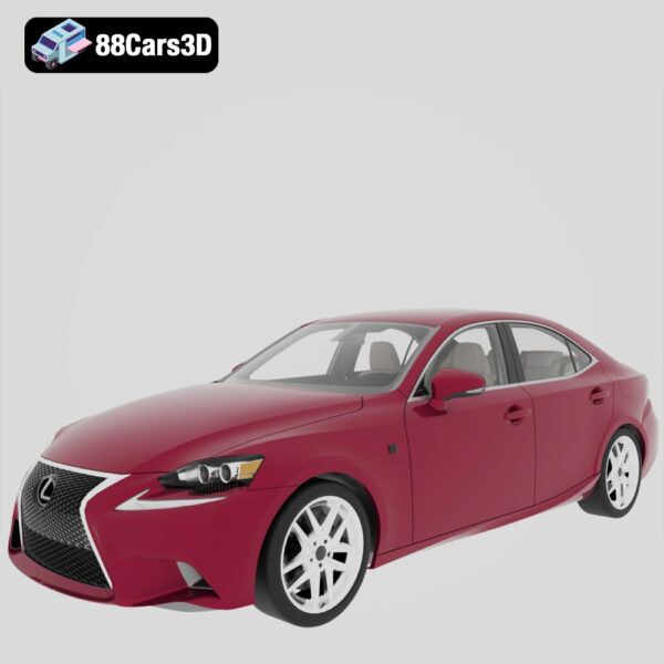 Lexus IS 2017 3D Model Compact Luxury Sport Sedan