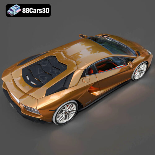 Lamborghini Aventador-005 FREE Lamborghini Aventador SVJ 3D Model V12 Supercar