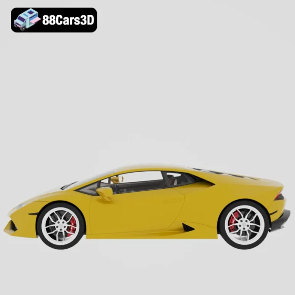 Lamborghini Huracan LP610-4 2015-002 Lamborghini Huracan LP610-4 3D Model Luxury Sports Car for Rendering