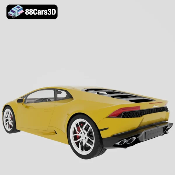 Lamborghini Huracan LP610-4 2015-003 Lamborghini Huracan LP610-4 3D Model Luxury Sports Car for Rendering