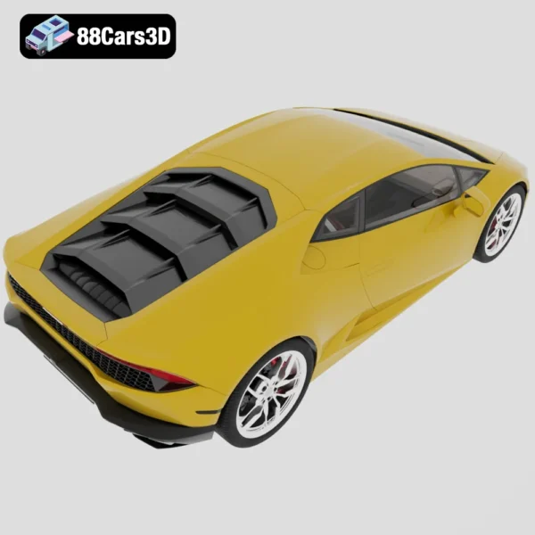 Lamborghini Huracan LP610-4 2015-005 Lamborghini Huracan LP610-4 3D Model Luxury Sports Car for Rendering