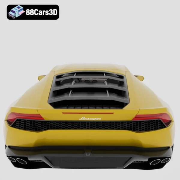 Lamborghini Huracan LP610-4 2015-006 Lamborghini Huracan LP610-4 3D Model Luxury Sports Car for Rendering
