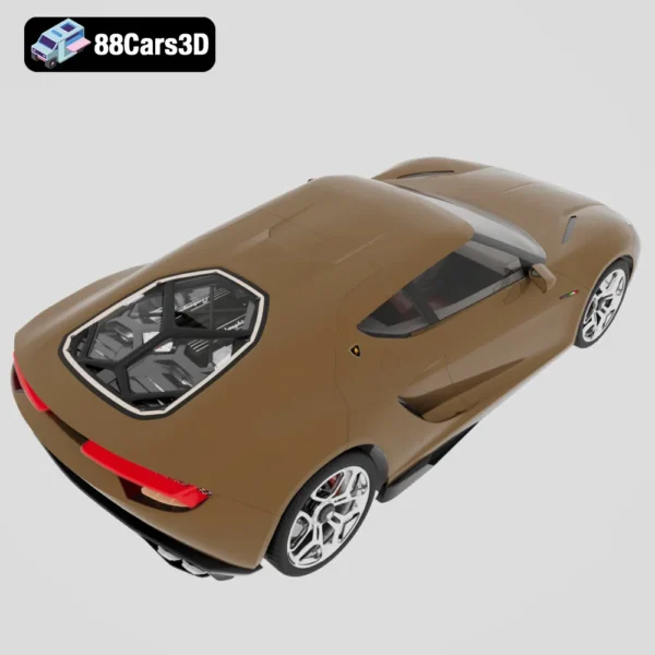 Lamborghini Asterion LPI910 4 Concept 3D Model Hybrid Supercar