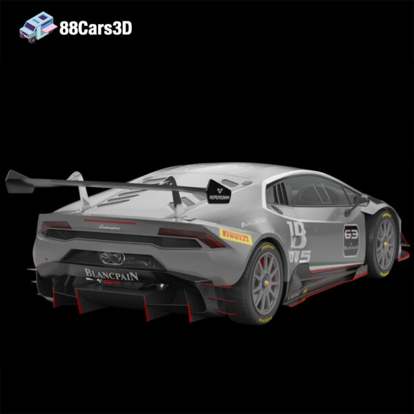 Lamborghini Huracan LP 620 2 Super Trofeo 3D Model Race Car
