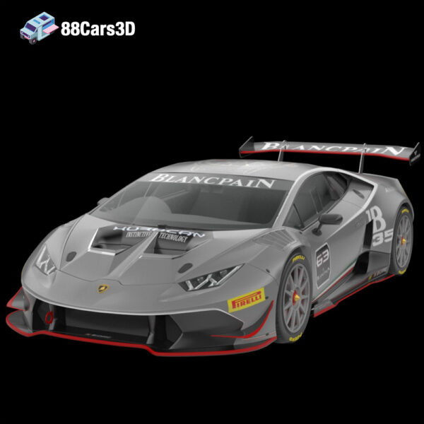 Lamborghini Huracan LP 620 2 Super Trofeo 3D Model Race Car