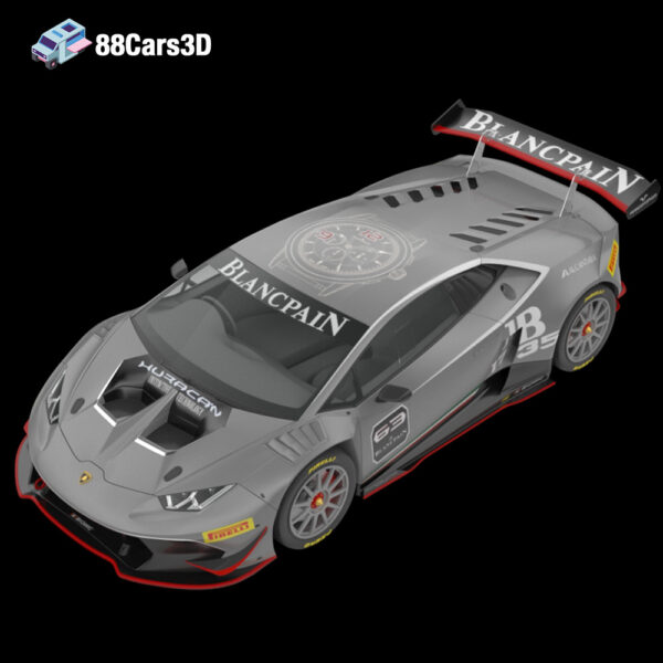 Lamborghini Huracan LP 620 2 Super Trofeo 3D Model Race Car