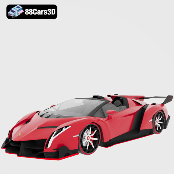 Lamborghini Veneno LP750 4 Roadster 2014 Scanline Ready 3D Model