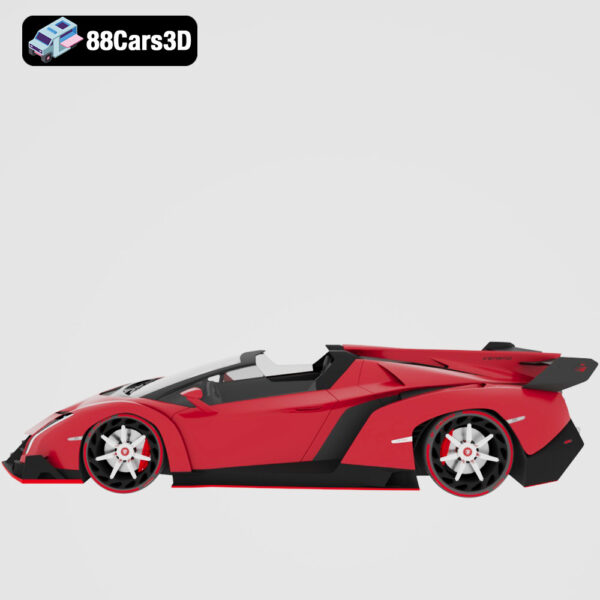 Lamborghini_Veneno_(LP750-4)_002 Lamborghini Veneno LP750 4 Roadster 2014 Scanline Ready 3D Model
