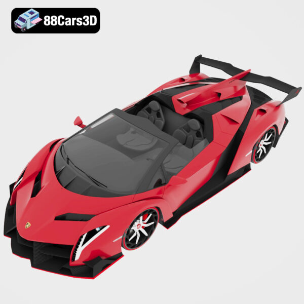 Lamborghini_Veneno_(LP750-4)_004 Lamborghini Veneno LP750 4 Roadster 2014 Scanline Ready 3D Model