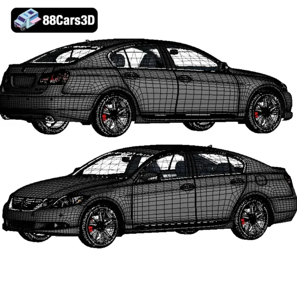 Lexus_GS-2017-008 Lexus GS 2017 3D Model Luxury Sedan for Rendering Simulation & Game Use