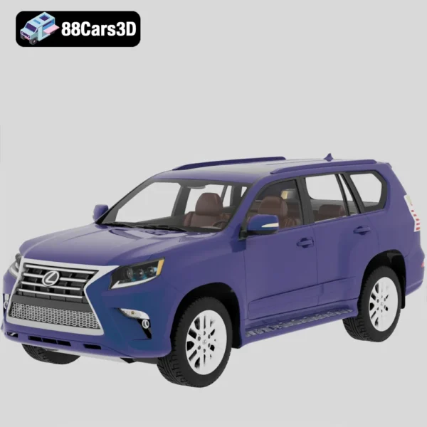 Lexus GX460 2014 3D Model Luxury SUV for Rendering Simulation & Game Use