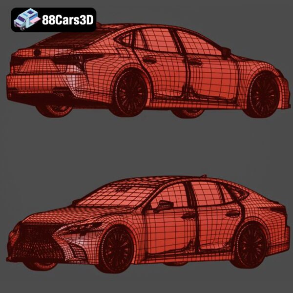 Lexus LS 2022 3D Model Executive Luxury Sedan