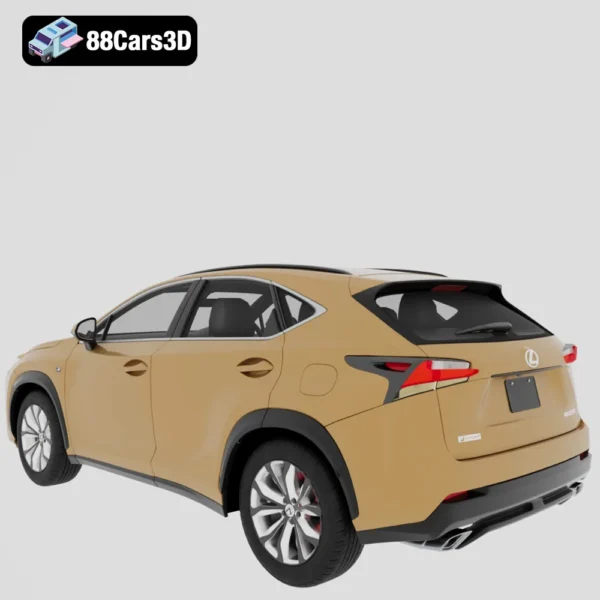 Lexus NX 2015 3D Model Luxury Compact SUV for Rendering
