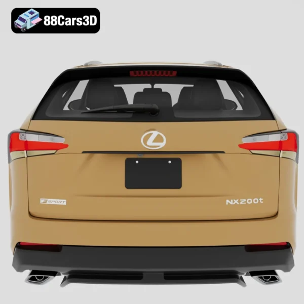 Lexus NX 2015 3D Model Luxury Compact SUV for Rendering