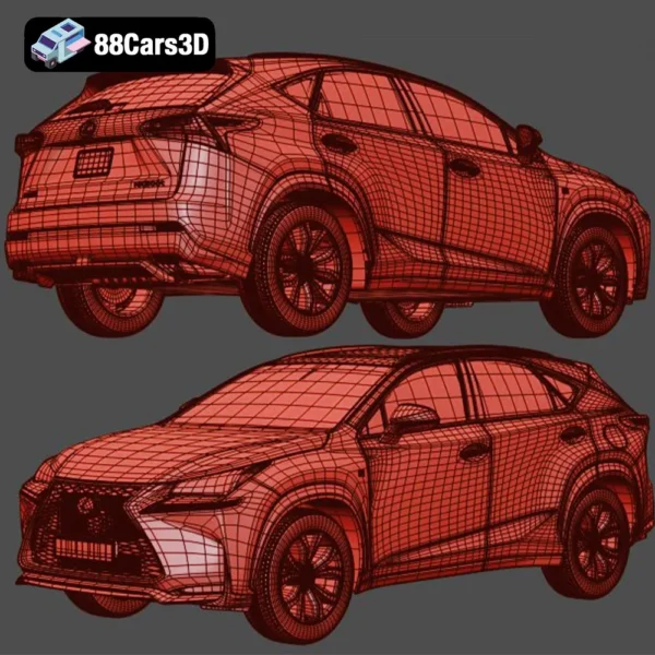 Lexus NX 2015 3D Model Luxury Compact SUV for Rendering