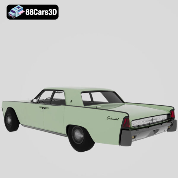 Lincoln Continental 1962 3D Model Mid Century Luxury Icon