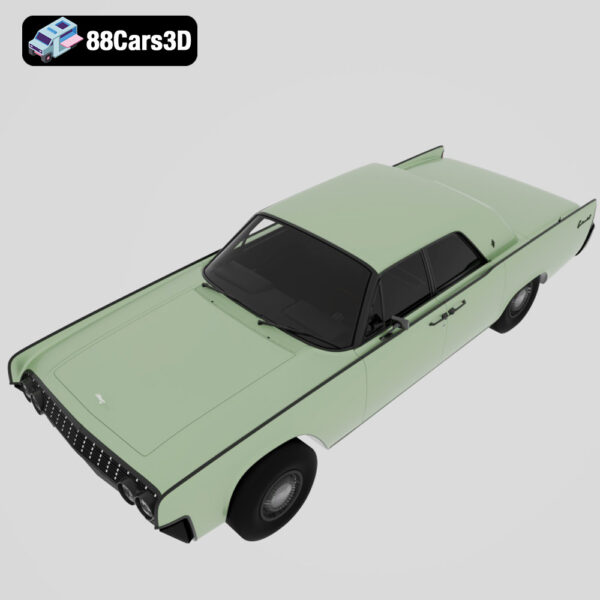 Lincoln Continental 1962 3D Model Mid Century Luxury Icon