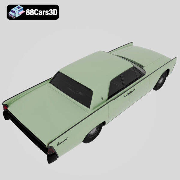 Lincoln Continental 1962 3D Model Mid Century Luxury Icon