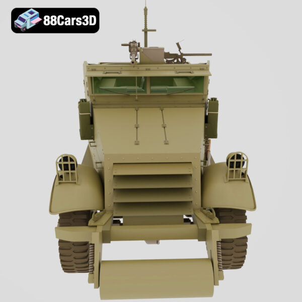 M3 Scout Car 3D Model WWII Armored Recon Vehicle