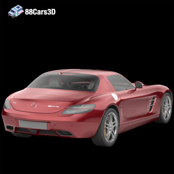 Mercedes SLS AMG 3D Model Iconic Gullwing Supercar