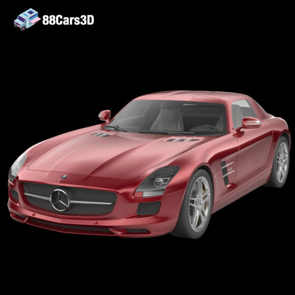 Mercedes SLS AMG 3D Model Iconic Gullwing Supercar